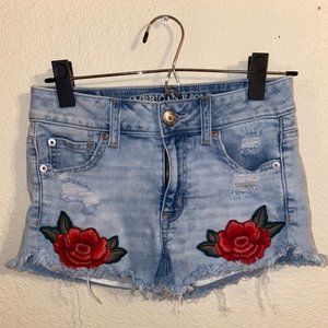 American Eagle Flower Patch Shorts Size 0